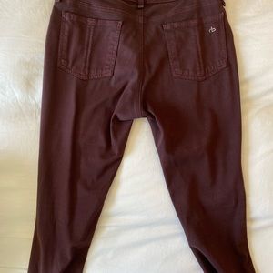 RAG&BONE burgundy plush legging jeans size 30